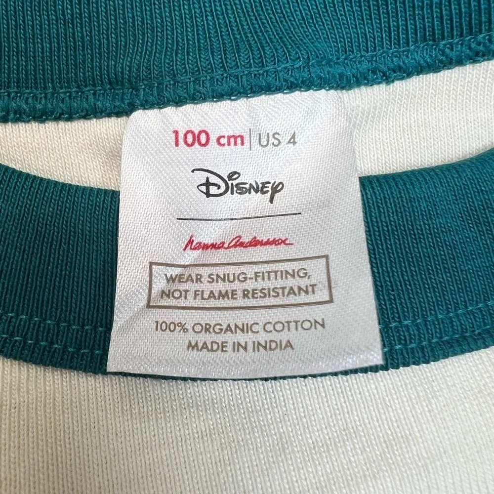 Hanna Andersson Disney Kids SZ 4 Mickey Mouse Holiday Long John Pajama Set NWOT